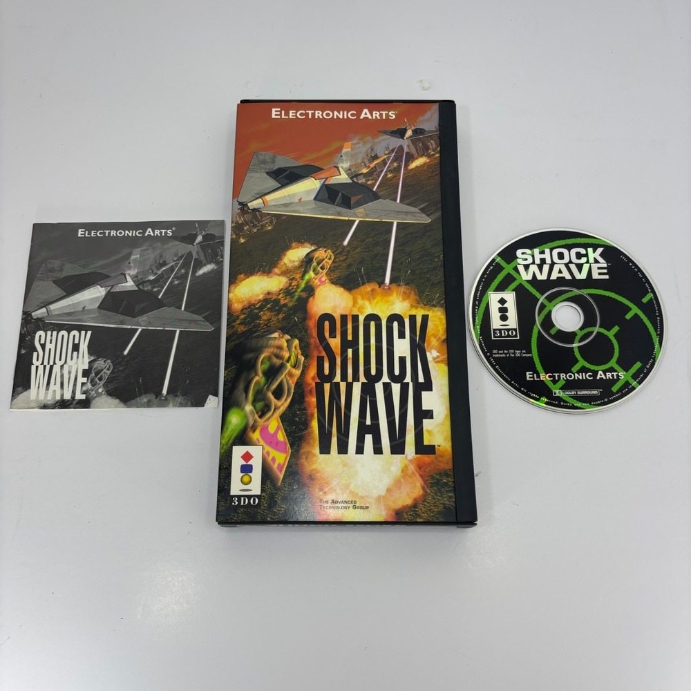 ShockWave (3DO, 1994) - Complete With Long Box & Manual Nice Disc